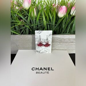 Boutique New Holiday Christmas Red and white Dress Mrs Claus Hoop Earrings